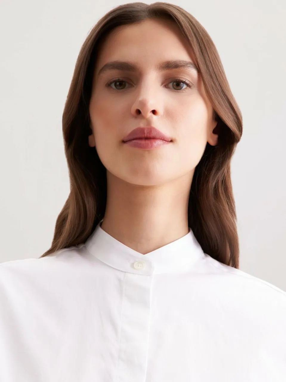 Seidensticker Blusen<Damen Stehkragenbluse - Uni weiß uni