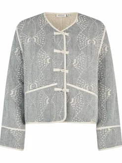 Masai Jacken & Westen<Damen Steppjacke blau bedruckt