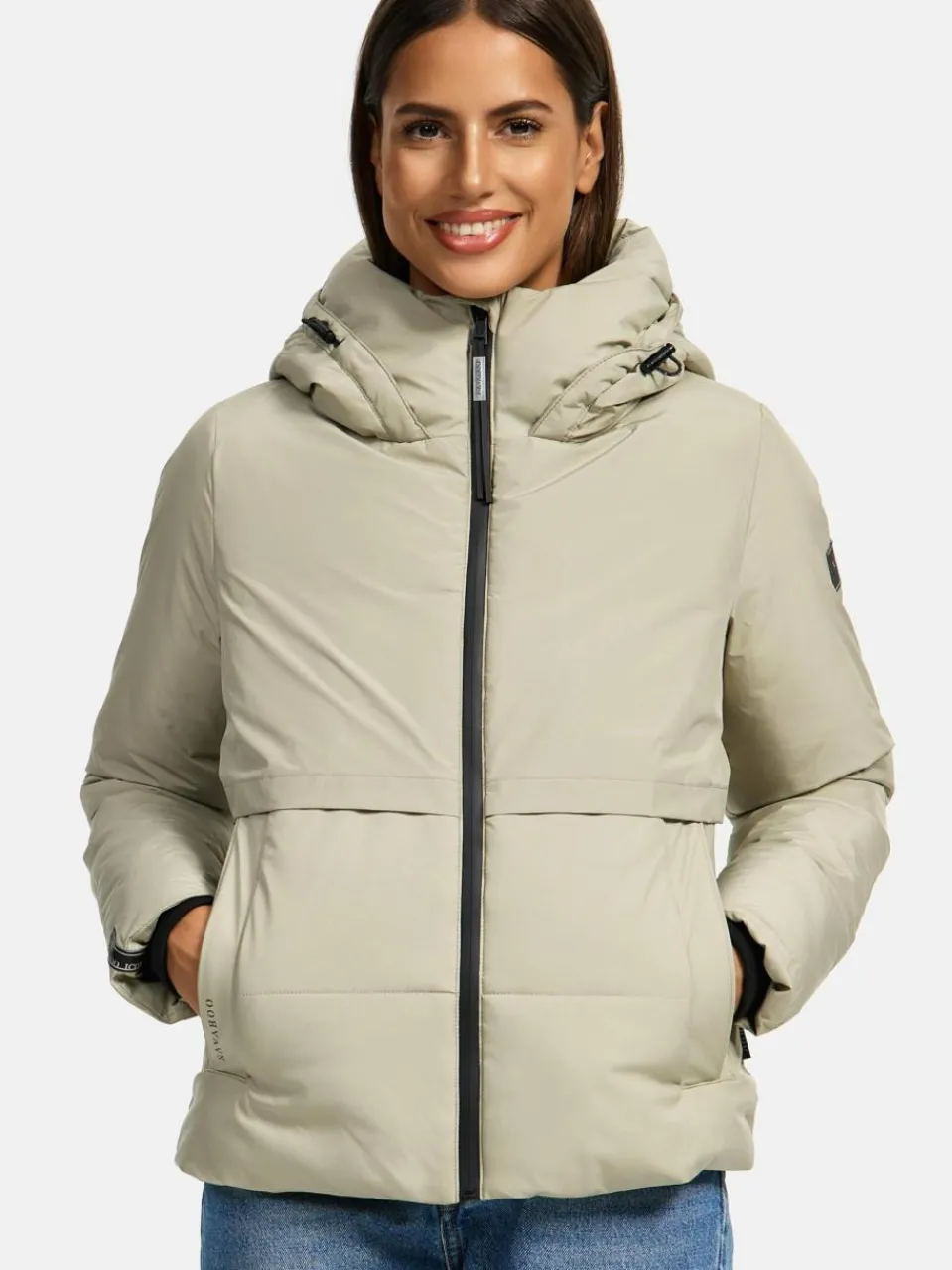 Navahoo Jacken & Westen<Damen Steppjacke - Liebesküken XIV ecru uni