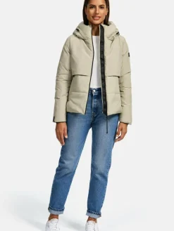 Navahoo Jacken & Westen<Damen Steppjacke - Liebesküken XIV ecru uni