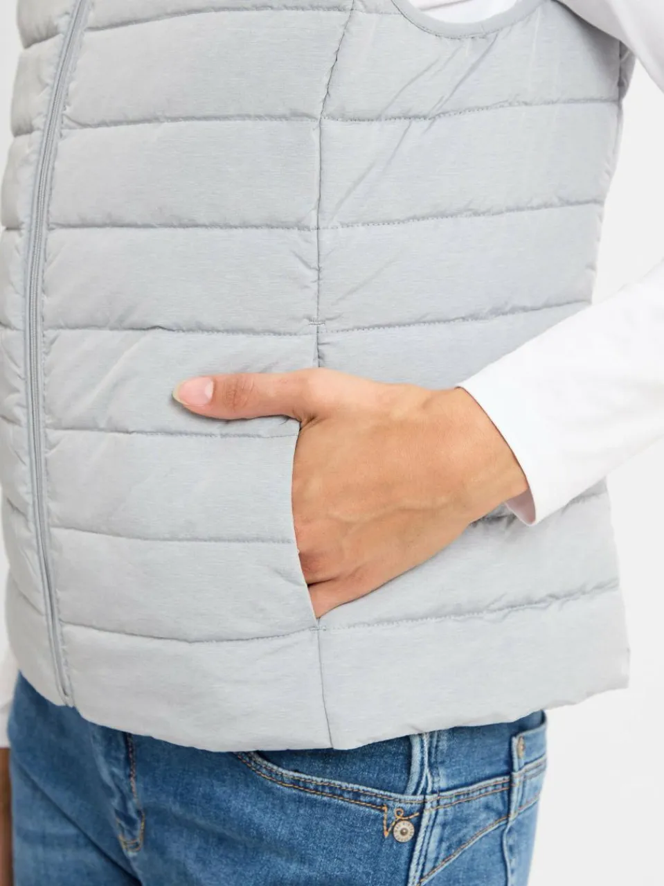 brookshire Jacken & Westen<Damen Steppweste - Romy hellgrau uni