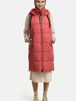 Navahoo Jacken & Westen<Damen Steppweste - Schnuffelchen rot uni