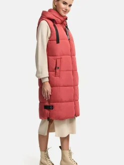 Navahoo Jacken & Westen<Damen Steppweste - Schnuffelchen rot uni