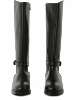 Tommy Hilfiger Stiefel<Damen Stiefel aus Leder schwarz uni