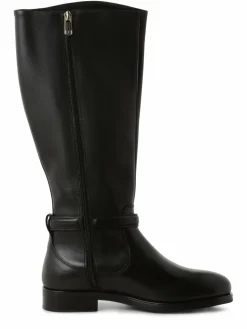 Tommy Hilfiger Stiefel<Damen Stiefel aus Leder schwarz uni