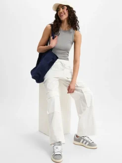 Marie Lund Hosen<Damen Stoffhose weiß uni