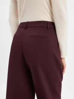 More & More Hosen<Damen Stoffhose aubergine uni