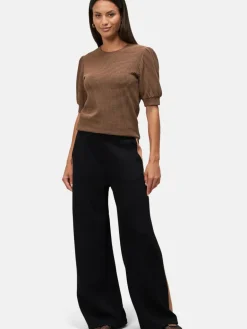 zero Hosen<Damen Stoffhose schwarz uni