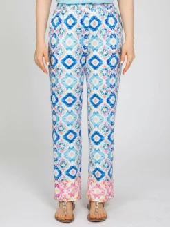 Vicci Germany Hosen<Damen Stoffhose hellblau bedruckt