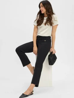 Cambio Hosen<Damen Stoffhose - Farah schwarz uni