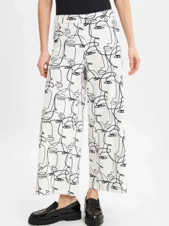 MAC Hosen<Damen Stoffhose - Faye weiß schwarz gemustert