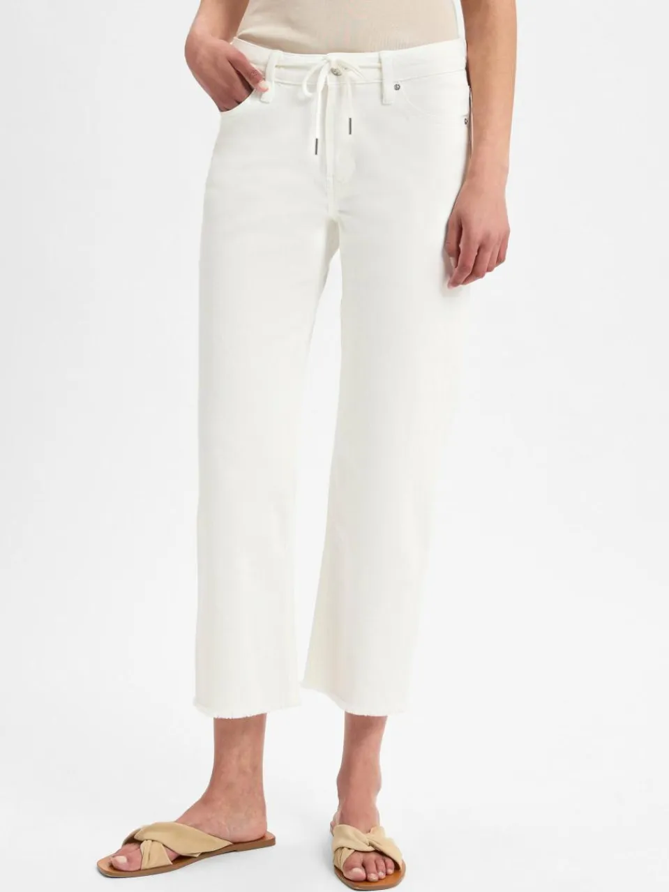 s.Oliver Jeans|Hosen<Damen Stoffhose - Karolin ecru uni