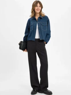 BRAX Hosen<Damen Stoffhose - Maine schwarz uni