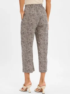 Opus Hosen<Damen Stoffhose - Marou splash beige mocca gemustert