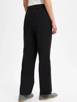 Opus Hosen<Damen Stoffhose mit Leinen-Anteil - Maiga Linen schwarz uni