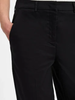 Opus Hosen<Damen Stoffhose mit Leinen-Anteil - Maiga Linen schwarz uni