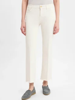 Cambio Jeans<Damen Straight-Jeans - Francesca ecru uni