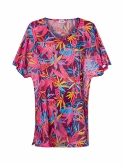 Venice Beach Kleider<Damen Strandkleid pink mehrfarbig bedruckt