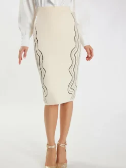 Damen Faina Röcke>Damen Strick Midirock