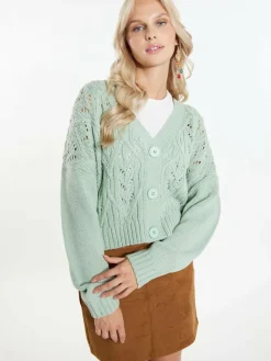 IZIA Pullover & Strickjacken<Damen Strickcardigan mint uni