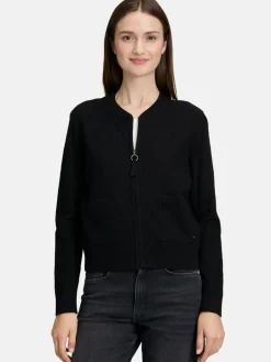 Betty & Co Pullover & Strickjacken<Damen Strick-Cardigan schwarz uni