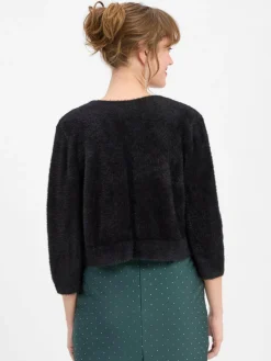 Marie Lund Blazer|Pullover & Strickjacken<Damen Strickhülle schwarz uni