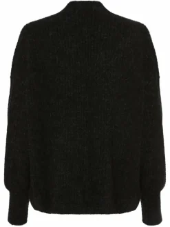 american vintage Pullover & Strickjacken<Damen Strickhülle mit Alpaka-Anteil - Gilet East anthrazit uni