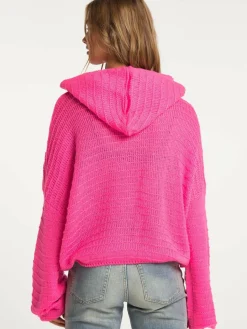 IZIA Sweatshirts & Sweatjacken<Damen Strickhoodie pink uni