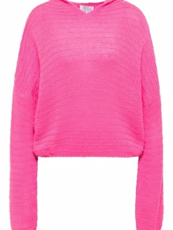 IZIA Sweatshirts & Sweatjacken<Damen Strickhoodie pink uni
