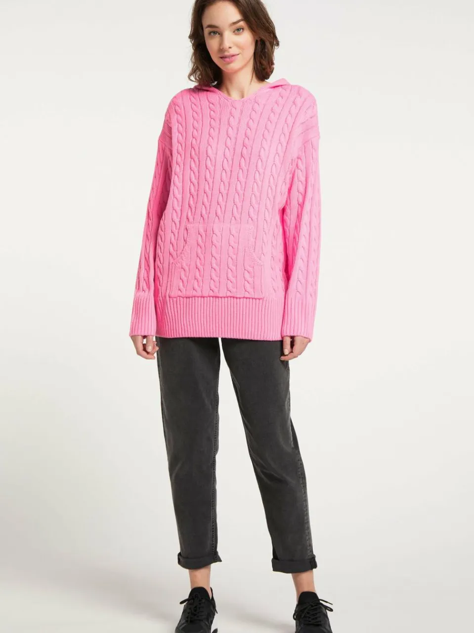 Damen MyMo Sweatshirts & Sweatjacken>Damen Strickhoodie