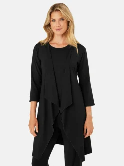 Masai Pullover & Strickjacken<Damen Strickjacke schwarz uni