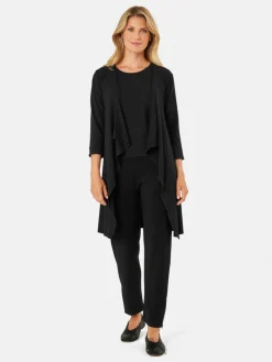 Masai Pullover & Strickjacken<Damen Strickjacke schwarz uni