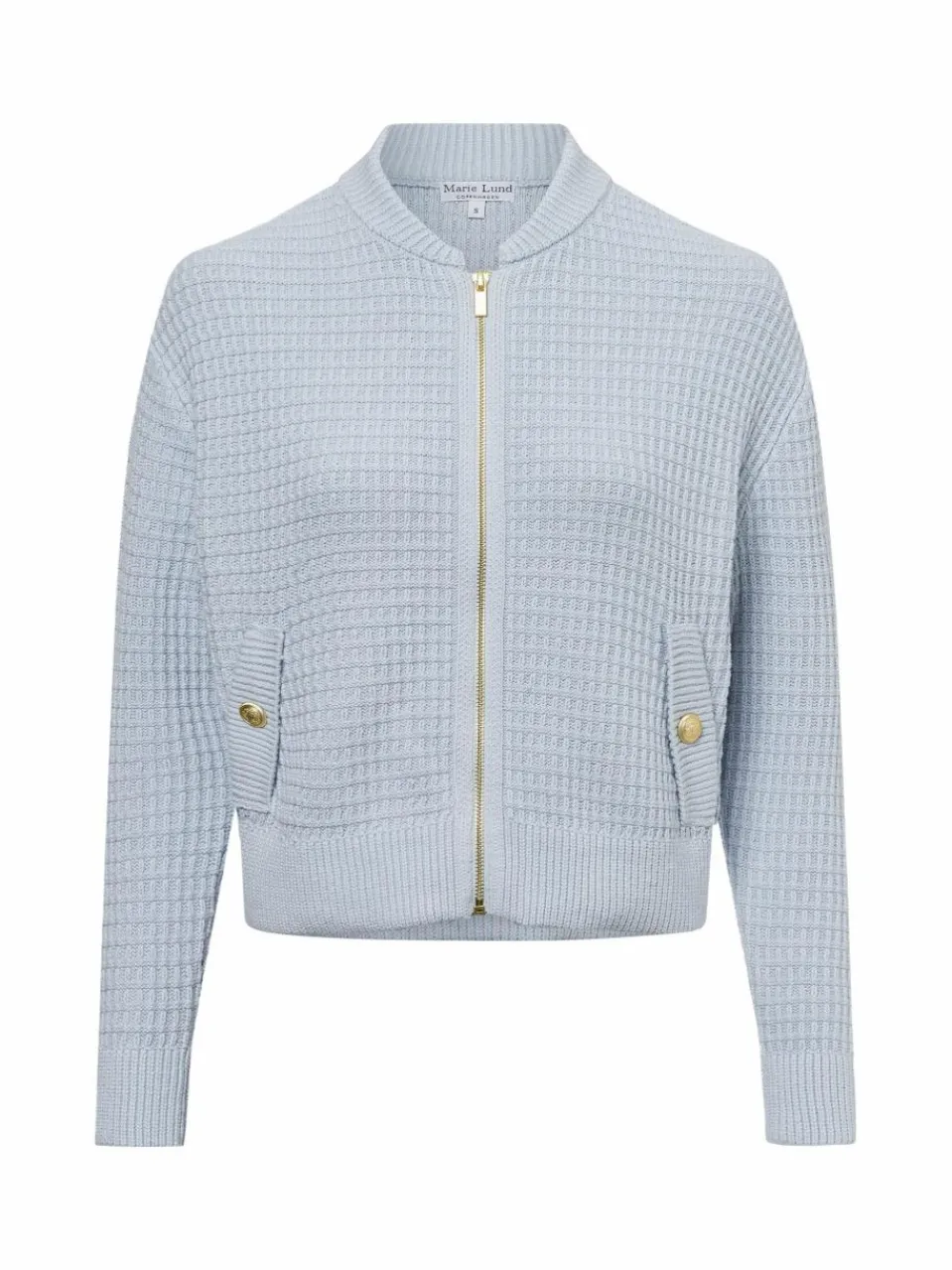 Marie Lund Pullover & Strickjacken<Damen Strickjacke hellblau strukturiert