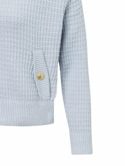 Marie Lund Pullover & Strickjacken<Damen Strickjacke hellblau strukturiert