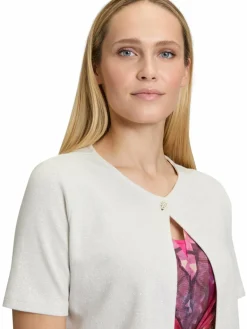 Cartoon Pullover & Strickjacken<Damen Strickjacke weiß uni