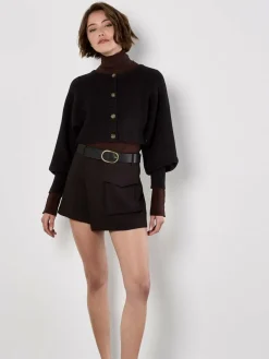 Apricot Pullover & Strickjacken<Damen Strickjacke schwarz uni