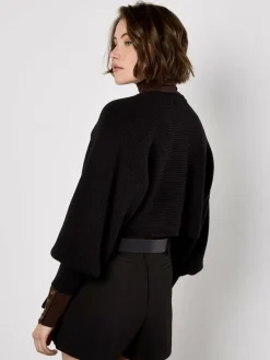 Apricot Pullover & Strickjacken<Damen Strickjacke schwarz uni