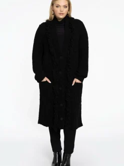 YOEK Pullover & Strickjacken<Damen Strickjacke schwarz uni