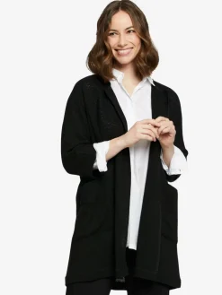 Masai Blazer<Damen Strickjacke schwarz uni