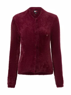 Tommy Jeans Pullover & Strickjacken<Damen Strickjacke bordeaux uni
