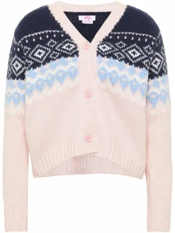 MyMo Pullover & Strickjacken<Damen Strickjacke blau gemustert