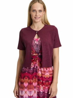 Cartoon Pullover & Strickjacken<Damen Strickjacke aubergine uni