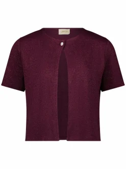 Cartoon Pullover & Strickjacken<Damen Strickjacke aubergine uni