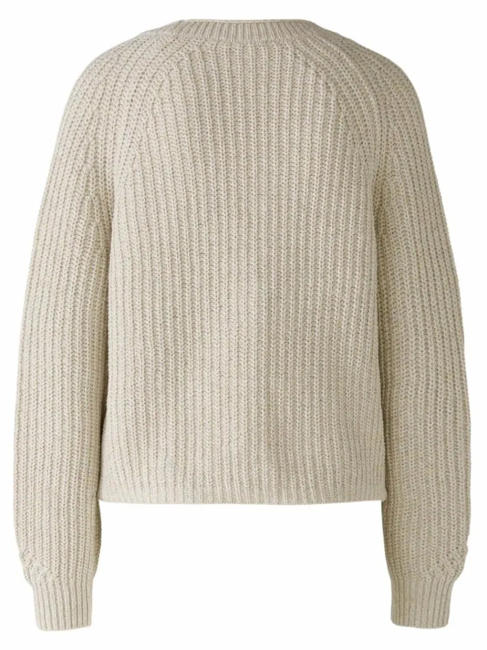 Oui Pullover & Strickjacken<Damen Strickjacke beige weiß uni