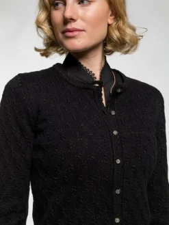 Spieth & Wenksy Pullover & Strickjacken<Damen Strickjacke - Eslem schwarz uni