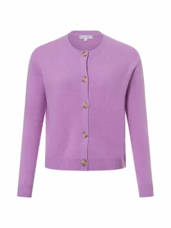 Marie Lund Pullover & Strickjacken<Damen Strickjacke aus Merinowolle flieder uni