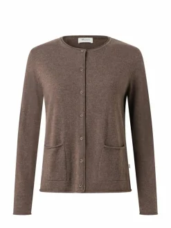 MAERZ Pullover & Strickjacken<Damen Strickjacke aus Merino braun meliert