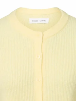 Samsøe Samsøe Pullover & Strickjacken<Damen Strickjacke mit Alpaka-Anteil - Saanoura vanille uni