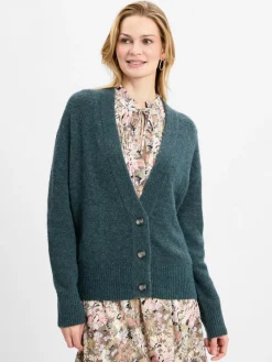 Damen Marie Lund Collection Pullover & Strickjacken>Damen Strickjacke mit Alpaka-Anteil