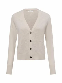 Damen Marc O'Polo Pullover & Strickjacken>Damen Strickjacke mit Leinen-Anteil